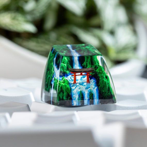 Spring Torii Gate Keycap, Japanese Torii Gate, Landscape Keycap, Artisan Keycap, Keycap for MX Cherry Switches, Christmas Gift Idea by DATKEYstudio