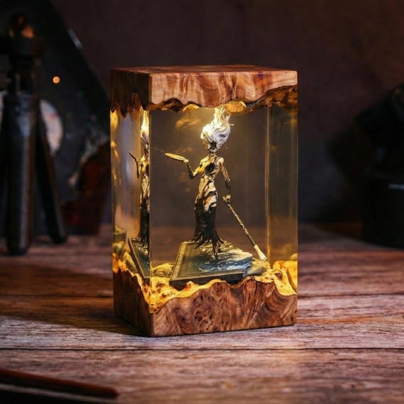 Paintress Clair Obscur Expedition 33 Resin Lamp, Epoxy Night Light, Game Room Decor, Game of the Year, Gift for Gamer, Clair Obscur Figure by DATKEYstudio